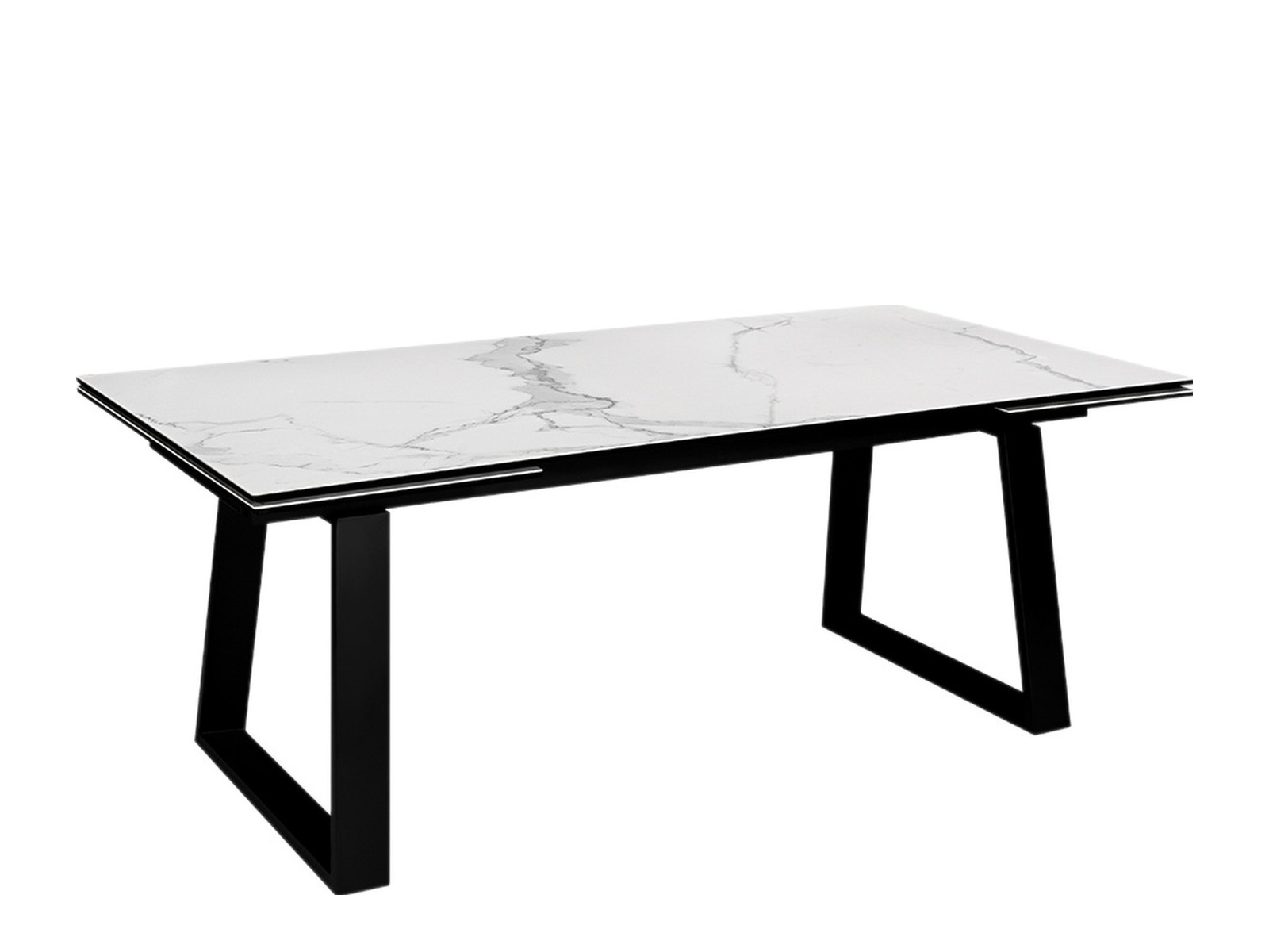 Стол ROVENA 200 CARRARA CER/BK