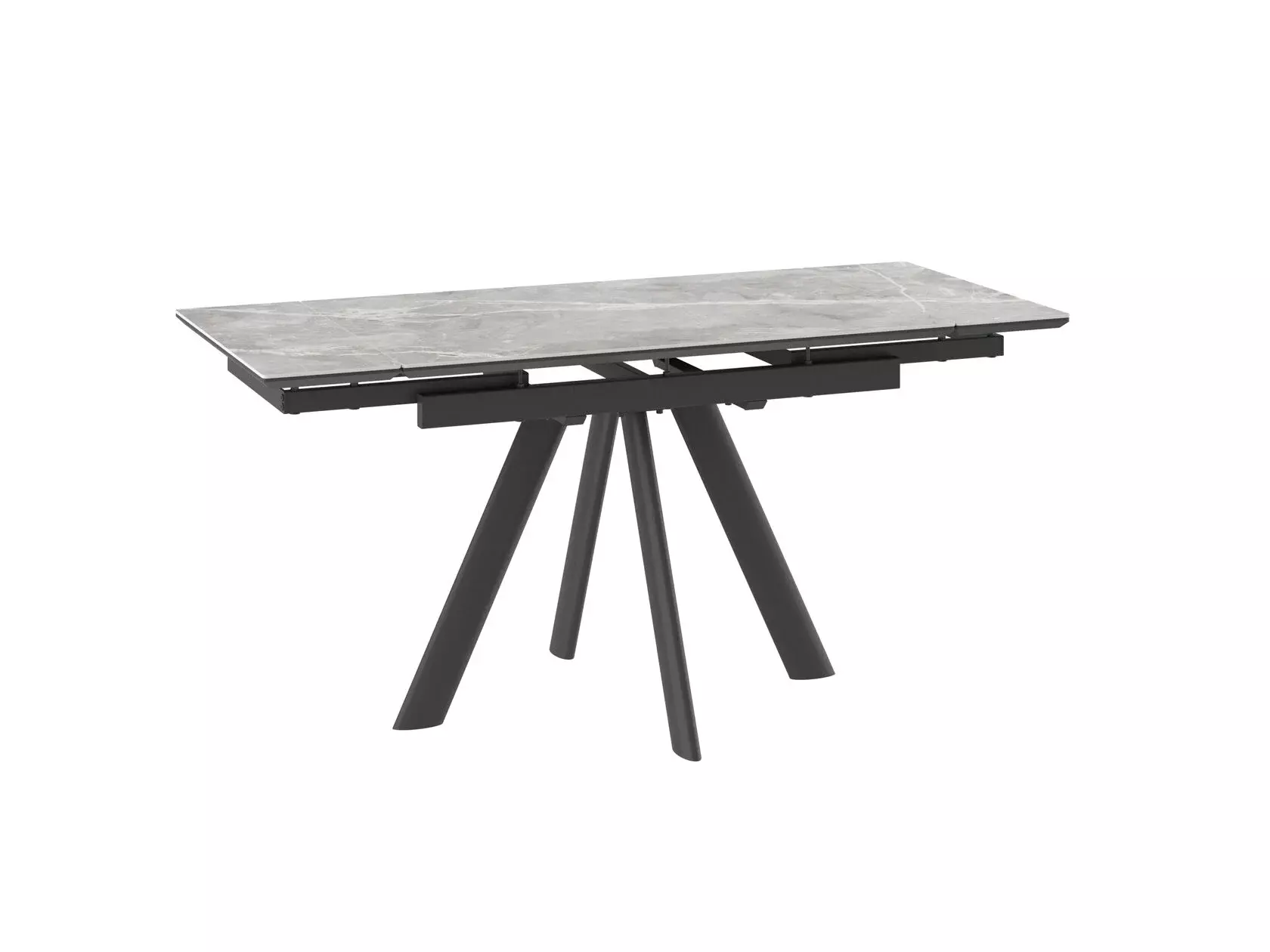 Стол JACK-110, раздвижной 110(30+30)х70, STONE CREY ST CER/BK