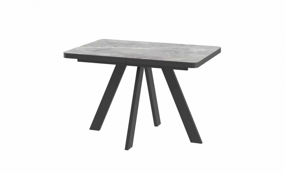 Стол BOBY RADIAL 120 STONE GREY ST CER/BK