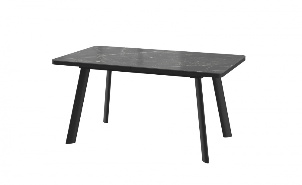 Стол LEON LUX RADIAL 160 STONE BLACK ST CER/BK