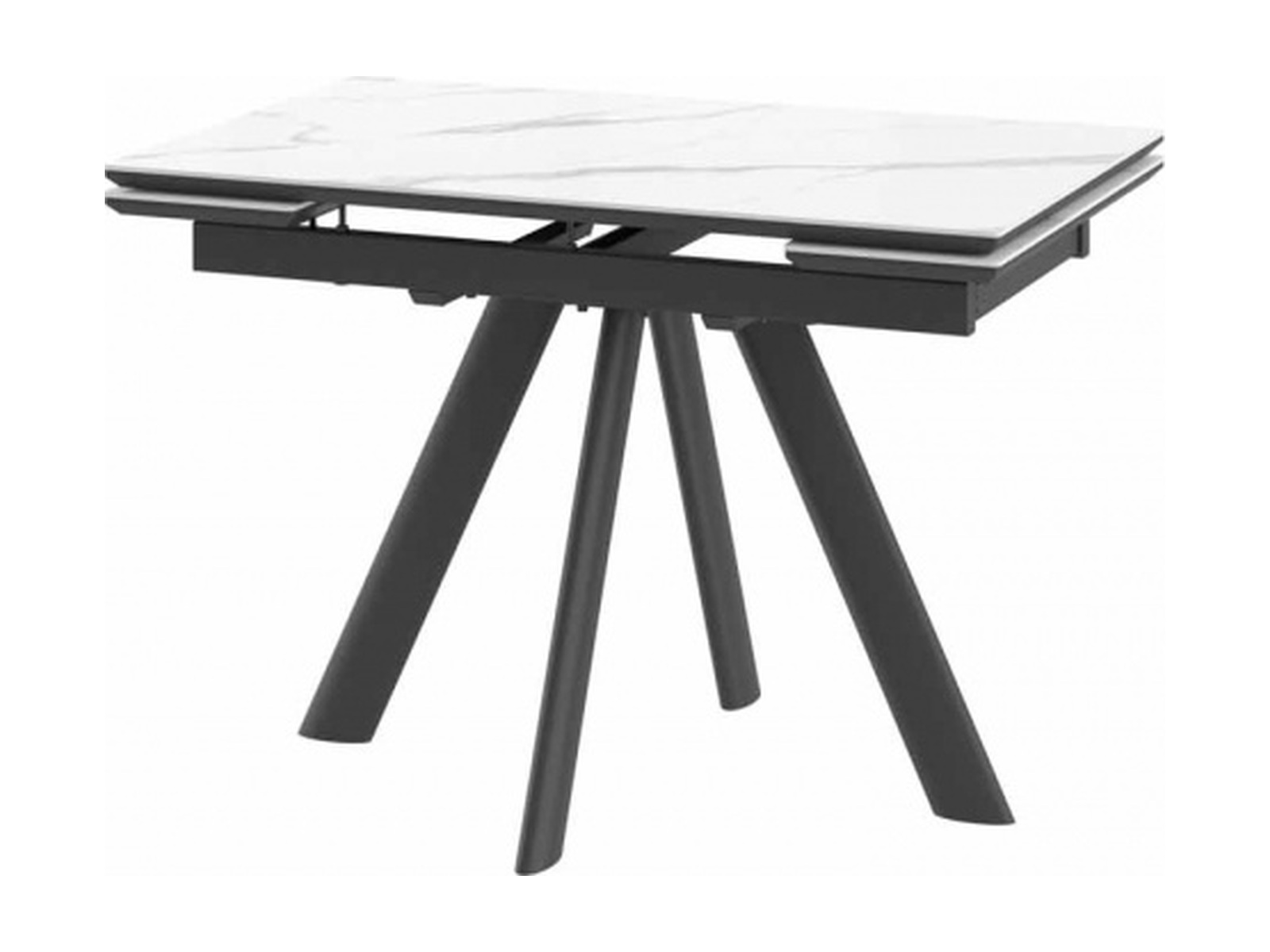 Стол JACK-110, раздвижной 110(25+25)х70, CALAKATTA ST CER/BK