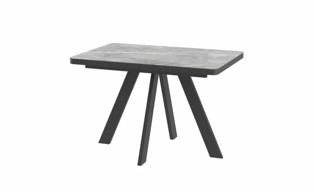 Стол BOBY RADIAL 120 STONE GREY ST CER/BK — ROOMS Актобе