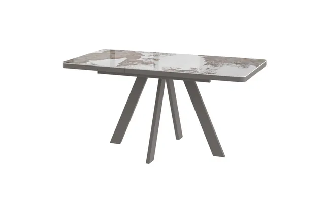 Стол BOBY RADIAL 120 PANDORA GLOSS ST CER/LT — ROOMS Актобе