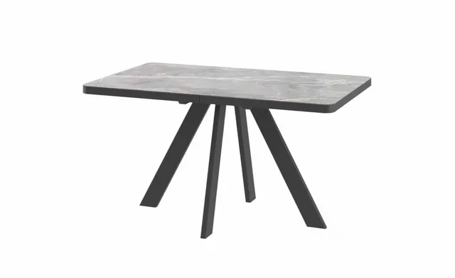 Стол BOBY RADIAL 140 STONE GREY ST CER/BK — ROOMS Актобе